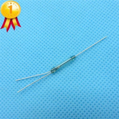 50pcs/lot Reed Switch 2.5X14MM magnetic switch GLASS Green 3 pin Reed Switch Normally Open and Normally Close Conversion NO NC