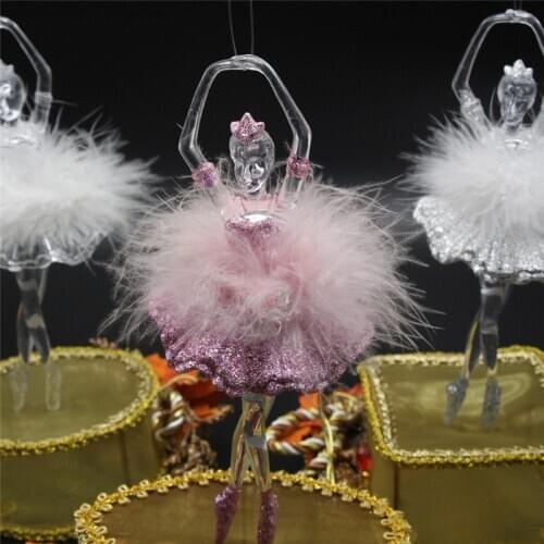 AHYONNIEX 1PC fashion Acrylic three-dimensional ballerina dancer Pendant home decoration tools DIY Wedding creative Ornaments