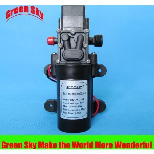 5L/Min DC12V 60W micro diaphragm water pump automatic switch