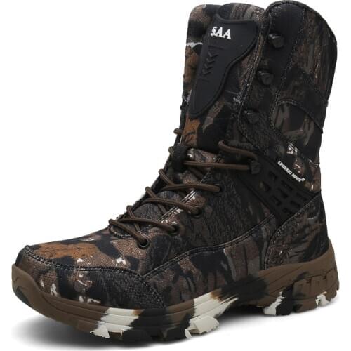 High Top Waterproof Hiking Shoes Tactical Sport Mens Shoes Male Outdoor Mountain Climbing Shoes Hunting Boots Men Army Boots