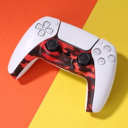 Controller Handle Front Middle Housing Shell for Sony PS5 Gamepad Decorative Strip Skin Case Cover Face-plate Replacement