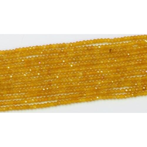Hot sale yellow chalcedony natural stone jades rondelle 2*4mm new stone faceted abacus loose beads diy fashion Jewelry 15" B575