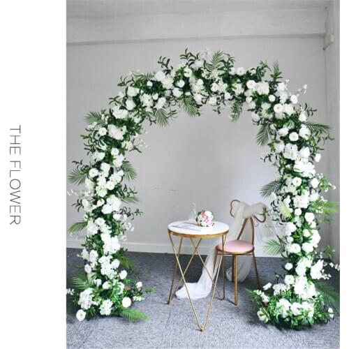 Artificial Silk Green Leaf wedding Road cited flowers rose peony hydrangea DIY door Flower party home decor wedding flower set