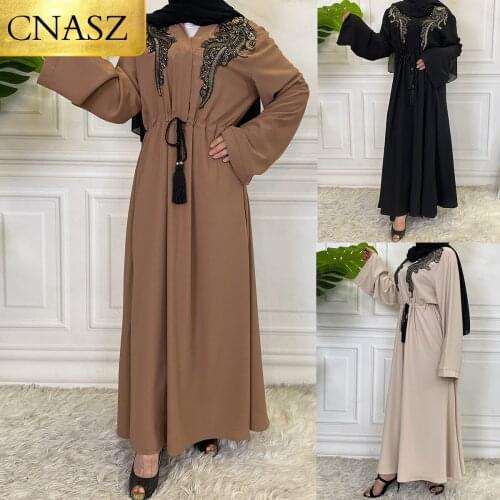 Lastest Muslim Women Dress Kaftan Caftan Marocain Abaya Dubai Womens Ramadan Skirt Kimono Femme Musulmane Ladies Fashion Dress