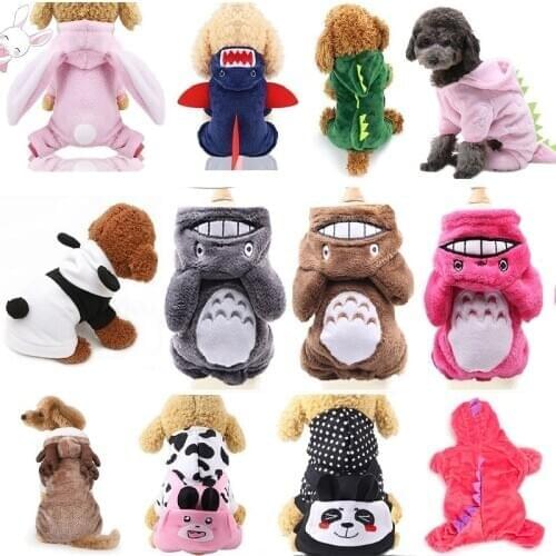 Autumn Cute Dog Clothes Hoodie Pet Clothes Soft Puppy Coat Dog Clothes For Small Dogs Jumpsuit Warm Sweater Pet Clothing 33S2