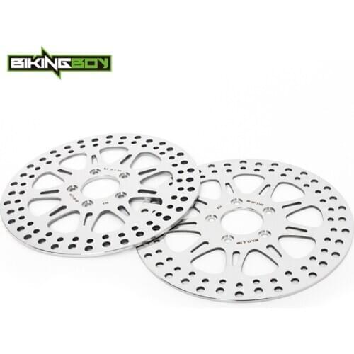 BIKINGBOY Front Rear Brake Disks Discs Rotors Sportster XL C Custom XLH XL N Nightster Heritage FLSTF Fat Boy FLSTN Deluxe Slim