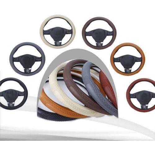 Fit for 38cm Steering Cover, 7 Colors Microfiber Leather Car Steering Wheel Cover, Anti-Slip & Odor-Free, As A Great Gift