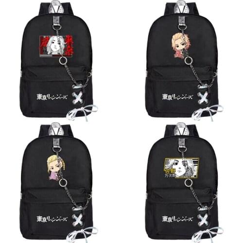 Anime Tokyo Revengers Backpack Women Men Large Laptop Backpack School Bags Streetwear Travel Bags Tokyo Manji Gang Mochila