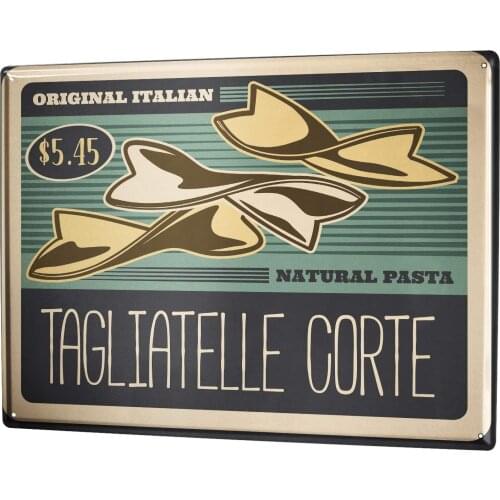 SINCE 2004 tin Plate Food Restaurant Pasta tagliatelle