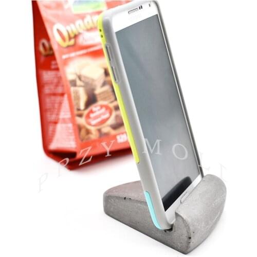 Silicone Mold Cement Concrete Triangle Flat Panel Mobile Phone Holder Desktop Table Decorations Cement Life Supplies Molds PRZY