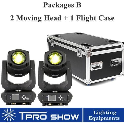 LED 200W Beam Moving Head Light Lyre Beam Spot 2in1 Stage Light Prism Gobo Effect Professional Lighting Packages Flight Case Opt