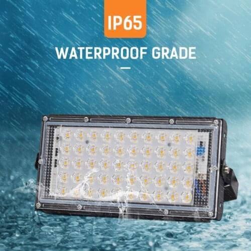 YYSD LED Floodlight Spotlight 50W Wall Washer Lamp Reflector IP65 Waterproof Lighting Garden RGB Flood Light AC12V