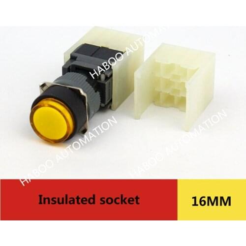 100pcs/lot insulated terminal HBA16 HBB16 HBC16 push button switch insulated cover square shape