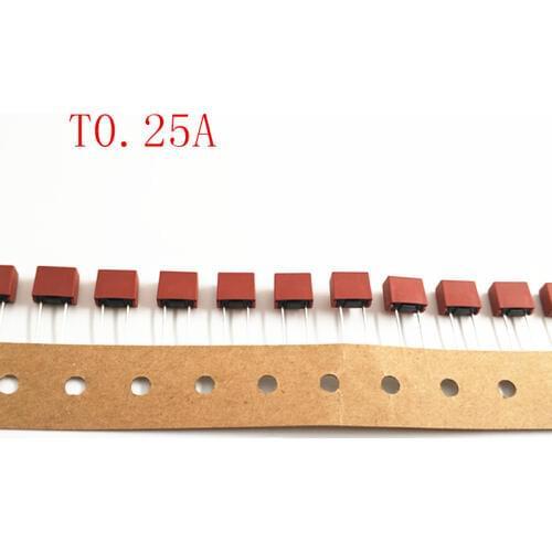 50Pcs/lot T0.25A 392 Square Plastic Fuses 0.25A 250V Slow Blow Square Fuse LCD TV Power Board Commonly Used