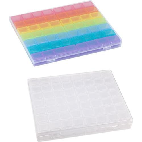 56 Diamond painting accessories Tools Organizer jewelry Drill Storage Box Daimond embroidery transparent plastic storage BG68