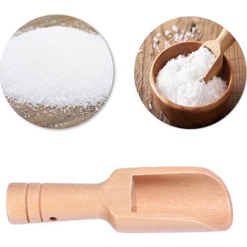 8pcs Wooden Round Handle Scoop Teaspoon Small Salt Shovel Milk Powder Scoops