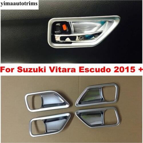 Car Door Handle Bowl Frame Trim Cover Stickers Trim For Suzuki Vitara Escudo 2015 - 2020 Decorative Interior Refit Kit 4pieces