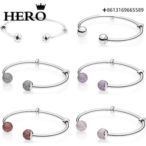 HERO 100% 925 Sterling Silver Original Copy High Quality 1:1 Multi-Color Ball Bracelet With Logo Free Envelope Wholesale Factory