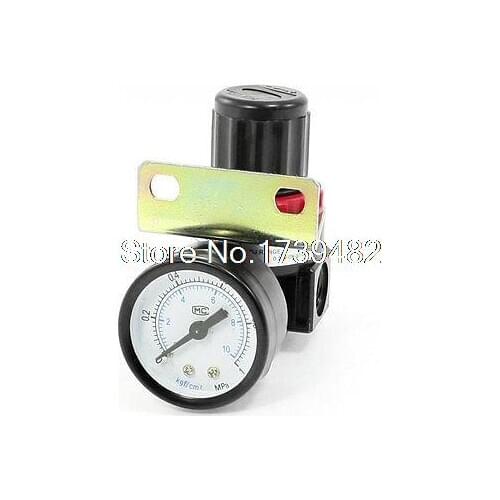 Black Plastic Housing Adjustable Gas Air Pneumatic Regulator Filter