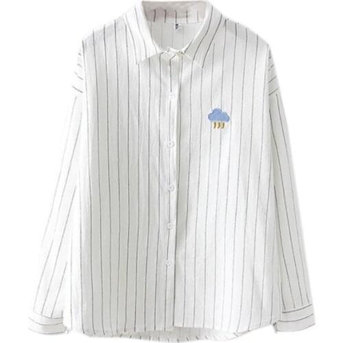 COCKCON Women's Shirts With Embroidery