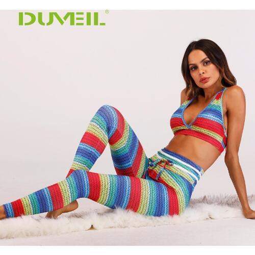 Color Digital Printing Yoga Sports Suit Women Yoga Bra+Yoga Pants Fitness Yoga Set Bodybuilding Gym Buttocks Running Sportswear