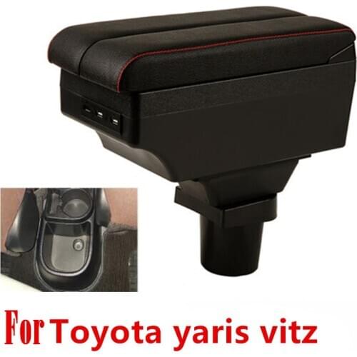 For Toyota yaris Armrest box For Toyota vitz Armrest box Centre Console Storage Box with USB interface decoration accesso