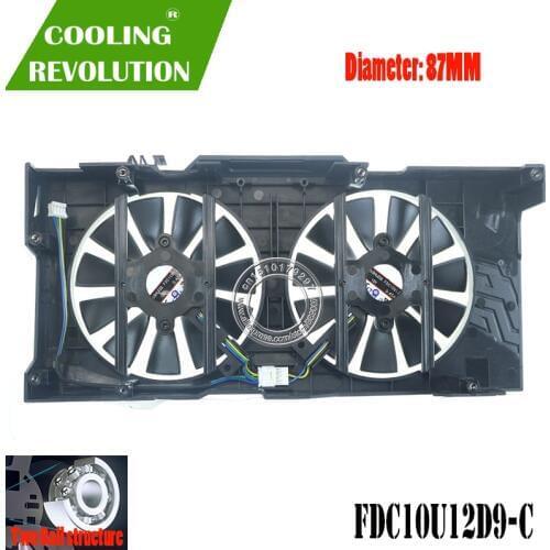 FDC10U12D9-C DC12V 0.45AMP 4PIN graphics fan for ASUS EXPEDITION RX580 RX570 EX-RX580 EX-RX570