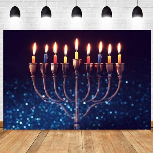 Hashanah Photography Backdrop Debra Happy Holiday Party Hanukkah Dreidel Photo Background Menorah Decoration Chanukah Banner