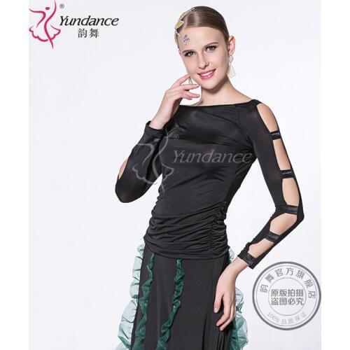 Customized Lady Latin Dancing Shirt Modern Dancing Shirt Long Sleeve Waltz Valse Tango Galop Fox Trot Social Dance Suit B-2677