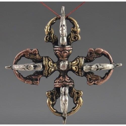 Delicate copper hand blow the quadrilateral exorcism to ward off bad luck