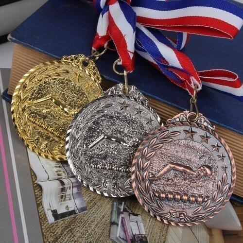 The Swimming Contest Medals Souvenir Fans Zinc Alloy Official Sport Match Adward Price For Kid Nice Gift Free Shipping