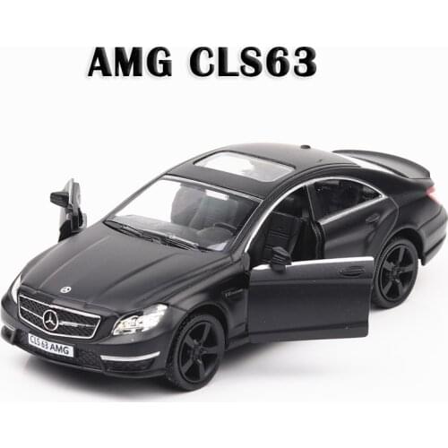Alloy Car Models Benz AMG CLS63 5" Simulation Toy Vehicles Diecast Metal Model Toy Vehicles Matte Black toys For Kid children