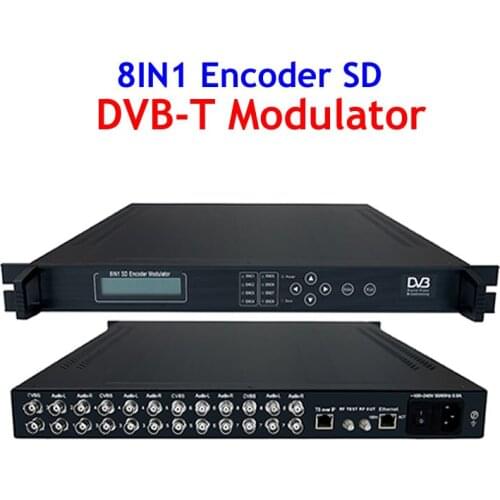 AV to DVB-T Modulator 8IN1 MPEG-2 AV Encodering Modulator (8AV in, DVB-T out) Rf CATV modulator SC-4208