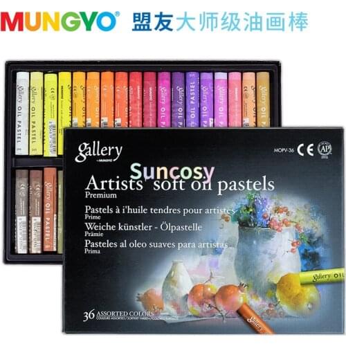 MUNGYO 12 / 24 / 48 / 72 / 120 color laminated oil painting stick, artist level color stick, art professional painting crayon