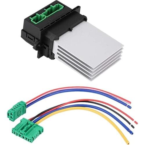 Heater Blower Resistor+Connector/Wire 6441.L2 for Renault Citroen C2 C3 C5 Peugeot 406 107 207 607 7701207718 7701048390