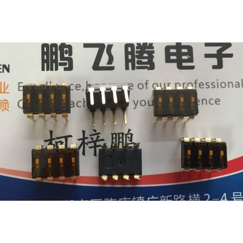 Original new 100% KYS42-3 toggle switch 4 keys flat dial direct insertion 2.54mm encoding 4P