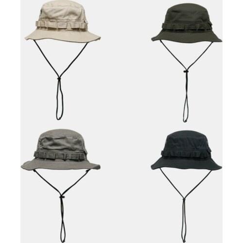Fisherman Bucket Hat with String for Man and Woman Casual Classic Large Brim Foldable Summer Spring Autumn Stylish SunHat