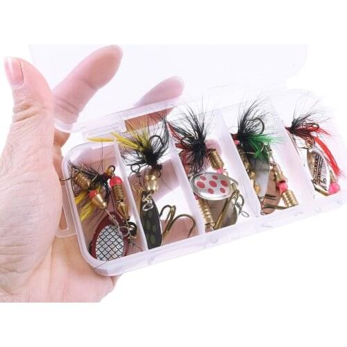 10-piece Fishing Lure Spinning Sequin Bait Bass Salmon Hard Metal Fishing Spoon Trout Bait Fishing Gear