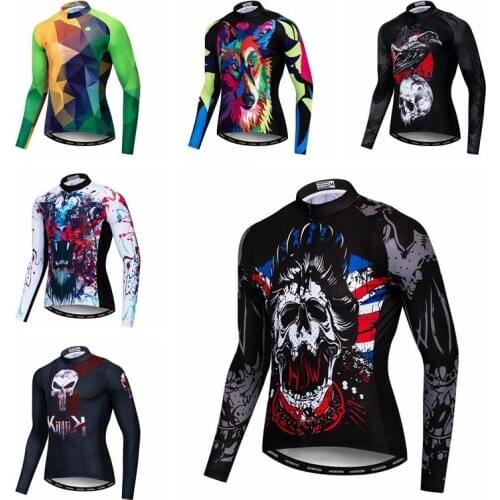 Pro Team Ropa Ciclismo Maillot Riding Shirts Cycling Jersey men Bike Jersey Long Sleeve male MTB Top Breathable Black