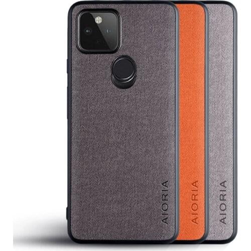 Luxury Textile Leather Phone Case For Google Pixel 4a 5G 5 6 Pro Coque Skin Soft TPU Hard Cover For Google Pixel A4 5A Case