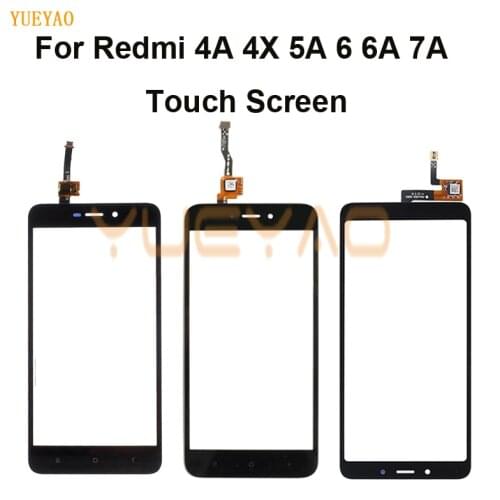 Touch For Xiaomi Redmi 4A 4X 5A 6A 7A Touch Screen Glass Panel Digitizer Sensor Touchpad Front Glass Panel Repair Spare Parts