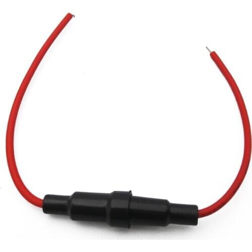 10pcs 5*20mm Glass fuse holder Screw Type 5X20mm with 22 AWG Wire Cable 250V Glass fuse tube fuse casing Free shipping