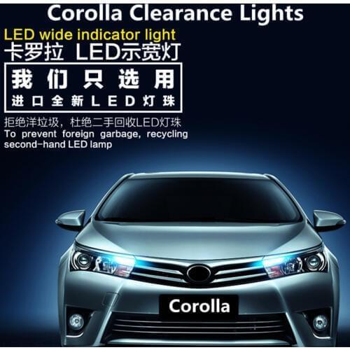 2pcs Clearance Lights LED for Toyota Corolla 07-19 width lamp led front small light position light super bright T10 W5W