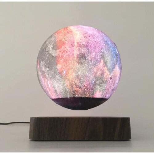 LED Night Light 3D Magnetic Levitation Colorful Rotating Galaxy Floating Table Desk Lamp For Home Decoration Creativity Gift