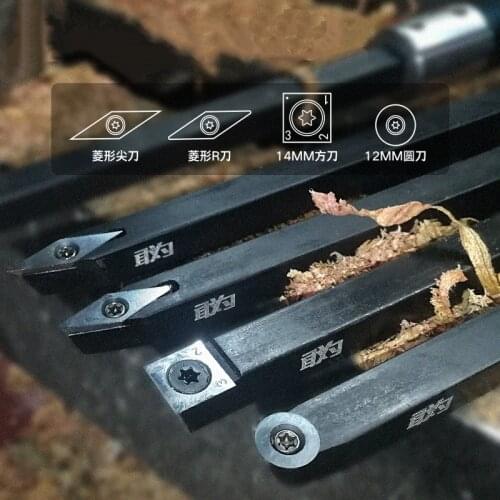 Lathe Turning Tool Changeable Carbide Brazed Tip Lathe Tool Tipped Lathe Cutter Wood Turning Tool
