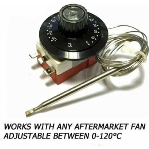 Universal Car Motorbike Temperature Controller Capillary Thermostat Cooling Radiator Fan Control Switch TS-120SR