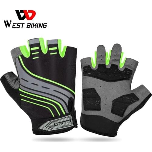 Short-finger Bicycle Gloves Shock Absorption Non-slip Cycling Gloves for Sports Road Mountain Bikes Breathable Cycling Gloves