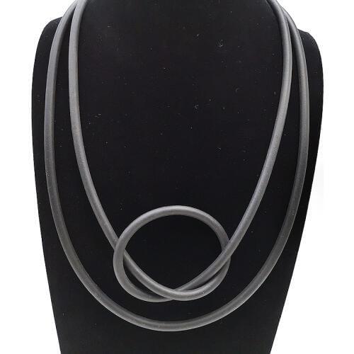 YD&YDBZ 2019 New unique Simple Pendant Necklaces Black Rubber Punk Style Choker For Women Long Necklaces Jewelery Girl Gift