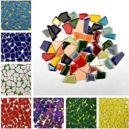 100g(about 70pcs) Mix Color Mosaic Tiles Regular Mosaic For DIY Wall Crafts Decoration Materials