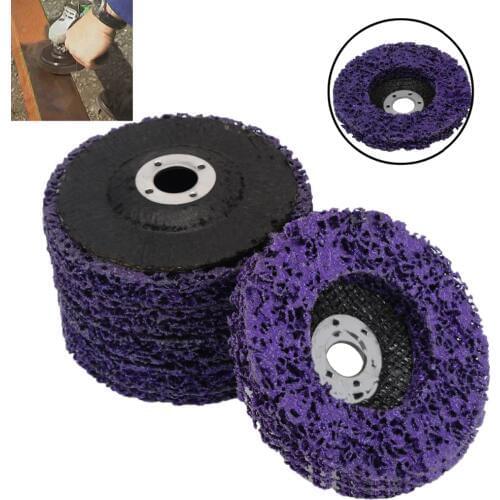 5pcs Poly Strip Disc Wheel Wood Metal Paint Rust Removal Clean Grinding Abrasive Wheels 100*16mm For Angle Grinder Mayitr